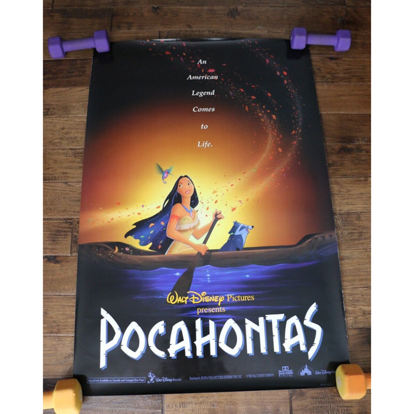 VINTAGE Pocahontas 1995 Disney Original Movie Poster 27x40 Rolled Double Sided
